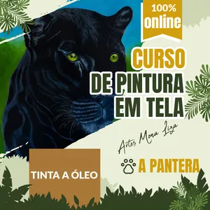 Imagem de capa para o Curso online CURSO AVANÇADO DE PINTURA EM ÓLEO SOBRE PAPEL - A PANTERA