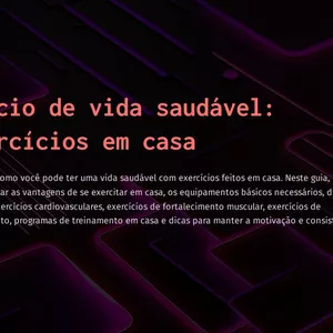 Imagem de capa para o Ebook Inicio de vida saudável: exercícios em casa