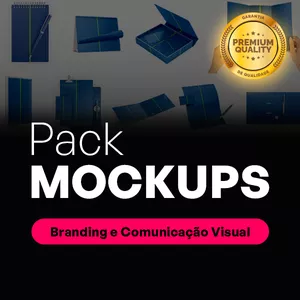 Imagem de capa para o Curso online Pack Mockup - Branding e Comunicação Visual
