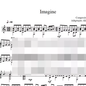 Imagem de capa para o Ebook Partitura da Música Imagine (John Lennon &amp; Yoko Ono)