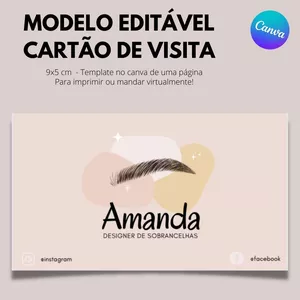 Imagem de capa para o Curso online Cartão de Visita Editável para Salão e Studios de Beleza | Modelo | Template