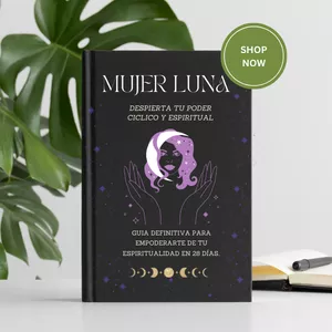 Imagen de portada para Ebook Mujer Luna.  Guia definitiva para empoderarte de tu espiritualidad en 28 días aprende a manifestar, soltar y reconectar con tu esencia femenina.