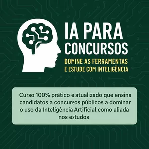 Imagem de capa para o Curso online IA para Concursos: Domine as Ferramentas e Estude com Inteligência