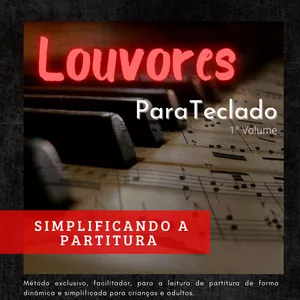 Imagem de capa para o Ebook Simplificando a Partitura - Apostila de Louvores para Teclado