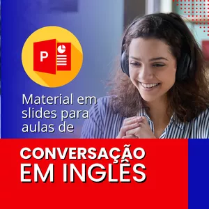 Cover image for Online course Pack com 10 aulas de conversação em inglês em PowerPoint + Artigos em PDF