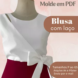 Imagem de capa para o Ebook MOLDE EM PDF BLUSA COM LAÇO 