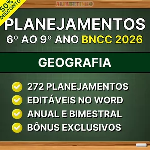 Imagem do curso GEOGRAFIA - Planejamentos do 6º ao 9º ano - BNCC 2026