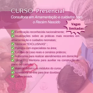 Imagem de capa para o Evento online Curso: Consultoria em amamentação e cuidados com o recém nascido 