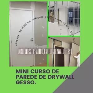 Imagem do curso CURSO PRÁTICO D PAREDE DRYWALL GESSO
