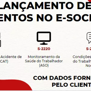 Curso Lançamento  de eventos de segurança do trabalho no e-social