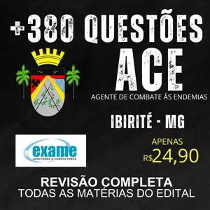 Imagem de capa para o Ebook IBIRITÉ/MG - AGENTE DE COMBATE ÁS ENDEMIAS (ACE)