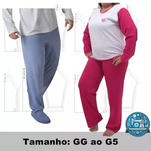 Imagem de capa para o Ebook Molde Digital de Calça de Pijama Unissex Verão (GG ao G5)