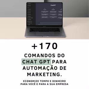 Imagem de capa para o Ebook +170 comandos do Chat GPT para automação de marketing
