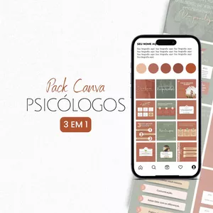 Imagem de capa para o Curso online Pack Canva para Psicólogos