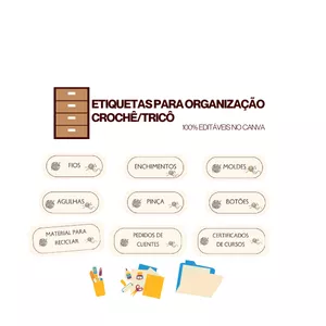 Imagem de capa para o Ebook Etiqueta para organização - CROCHÊ/TRICÔ