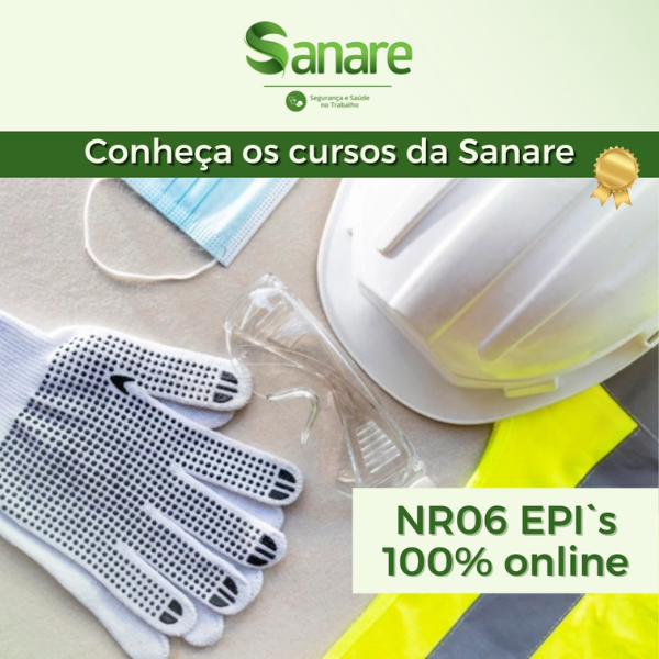 Imagem de NR 06 – TREINAMENTO DE EPI - EQUIPAMENTO DE PROTEÇÃO INDIVIDUAL  criado por Sanare Segurança no Trabalho na hotmart