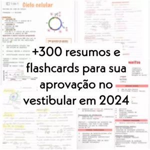Imagem de capa para o Ebook +300 resumos e flashcards para o vestibular