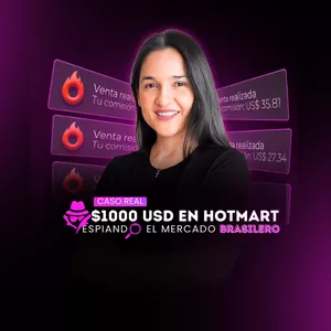 Imagen de portada para Curso online Caso real: $1000 USD en Hotmart espiando el mercado Brasilero