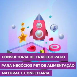 Imagem de capa para o Serviço online Consultoria de Tráfego Pago para Negócios Pet de Alimentação Natural e Confeitaria