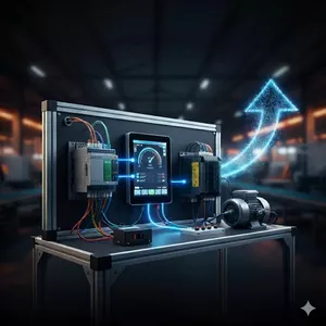 Imagem de capa para o Serviço online Automação Industrial do Zero: IHM + Inversores + Softstarter