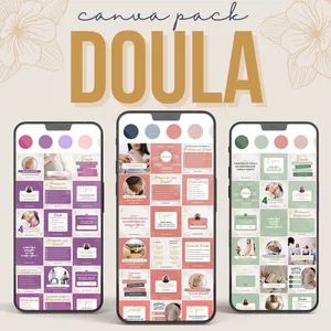 Imagem de capa para o Curso online Pack Canva - Doula