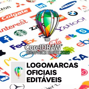 Imagem de capa para o Curso online 1330 Logomarcas Famosas Antigas em Corel Draw Vetorizada - Editável 