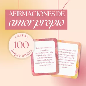 Imagen de portada para Curso online 100 Afirmaciones de Amor Propio - Cartas Imprimibles