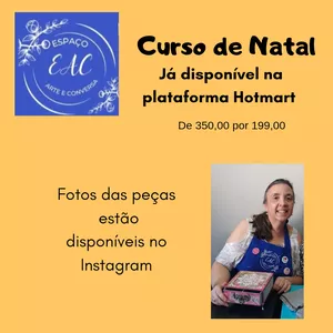 Imagem de capa para o Curso online Curso de artesanato em madeira - Projeto de Natal 