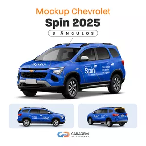 Imagem de capa para o Curso online Mockup Chevrolet Spin 2025 - 3 ângulos