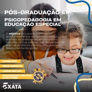 Imagem de capa para o Curso online Pós-Graduação em Psicopedagogia em Educação Especial 🧠✨ 