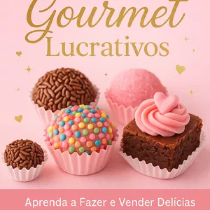 Imagem de capa para o Ebook 🍓 Doces Gourmet Lucrativos