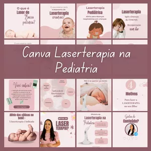 Imagem de capa para o Ebook Pack Canva LASERTERAPIA PEDIÁTRICA 