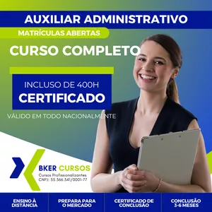 Imagem do curso Auxiliar Administrativo 400h