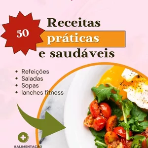 Imagem de capa para o Ebook Receitas práticas e saudáveis.