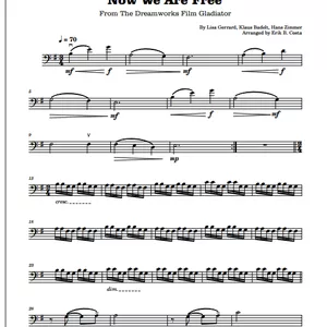 Cover image for Ebook Now We Are Free - Partitura para violoncelo solo