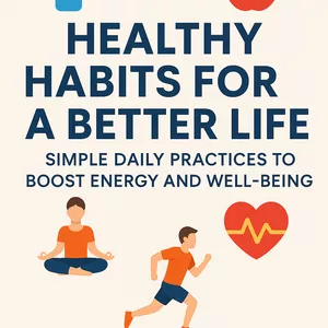 Imagem de capa para o Ebook Healthy Habits for a Better Life Simple Daily Practices to Boost Energy and Well-Being