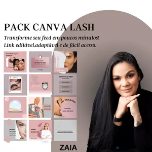 Imagem de capa para o Ebook Pack Canva Lash