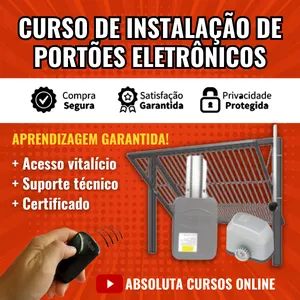 Imagem de capa para o Curso online Curso de Instalação de Portões Eletrônicos/Automático 