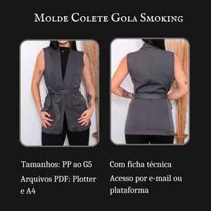 Imagem de capa para o Ebook Molde Colete Gola Smoking