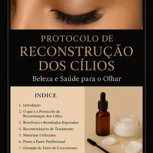 Imagem de capa para o Ebook PROTOCOLO- Reconstrução dos cílios 