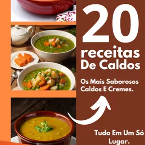 Imagem de capa para o Ebook 20 Receitas De Sopa E Cremes
