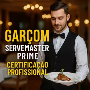 Imagem de Garçom ServeMaster Prime – Certificação Profissional  criado por Curso Completo Com Certificado na hotmart