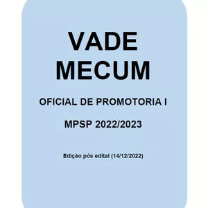 Imagem de capa para o Ebook Vade Mecum Oficial de Promotoria I do MPSP - Pós Edital - Versão 1(uma) coluna