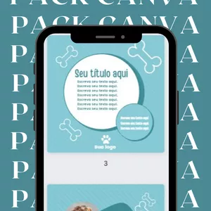 Imagem de capa para o Ebook Pack Canva Veterinário