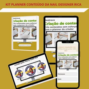 Imagem de capa para o Curso online KIT PLANNER DE CONTEÚDO  DA NAIL DESIGNER RICA