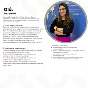 Imagem de capa para o Serviço online Mentoria Profissional e de Marketing 