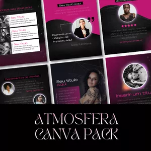 Imagem de capa para o Curso online Atmosfera Canva Pack