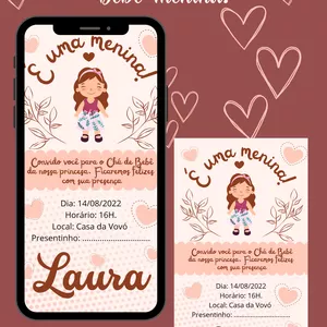 Imagem de capa para o Curso online CONVITE CHÁ DE BEBÊ MENINA