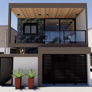 Imagem de capa para o Curso online Arquivos do projeto de  Sobrado para terreno 7x11 REF.172