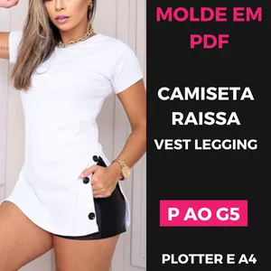 Imagem de capa para o Ebook Molde em PDF - Camiseta Raissa